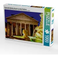 CALVENDO Piazza della Rotonda, Brunnen vor dem Pantheon 1000 Teile Puzzle quer 640x480mm, Bade Uwe; 7301246