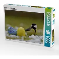 CALVENDO Kohlmeise mit Ostereier 1000 Teile Puzzle quer 640x480mm, Klapp Lutz; 7455271