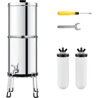 Latios Schwerkraft Wasserfiltersystem - 7,8-8,5L Keramikfilter - Wasserfilter mit hochwertiger Filtermembran - effektive Wasserreinigung