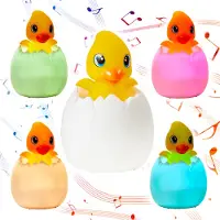 Northpoint LED Akku Nachtlicht mit Schlummermelodien für Kinder mit Fernbedienung Kindernachtlicht, Timerfunktion, Musik 130 Lieder, Touch Sensor, Farbwechsel Energiesparend Kücken