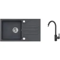 Alveus Sets - Spüle-Set Galapagos 30 und Armatur Tonia, carbon SETA126