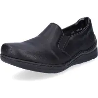 Rieker Damen Slipper schwarz slip-on