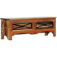 Syfax TV-Schrank 120x30x40 cm Altholz Massiv