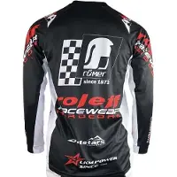 Roleff RO8700 MX Shirt schwarz/weiss Motocross- Shirt Größe: XXL,