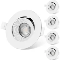Nikcorp UKawhi Flache LED-Einbau-Flutlichter 6W Satz von 5 Weiß