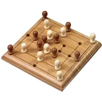 Philos Mini Mühle Reisespiel aus Holz für 2 Spieler ab 6 Jahren