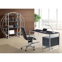 Xl Moebel Gmbh Moderner grauer MDF-Schreibtisch mit Edelstahlrahmen