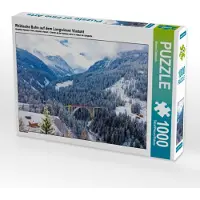 CALVENDO Rhätische Bahn auf dem Langwieser Viadukt 1000 Teile Puzzle quer 640x480mm, Dieterich Werner; 7390297