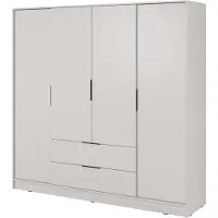 3Xeliving Kleiderschrank, Moderne Schrank in Kaschmir mit Zentralem Spiegel