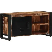 Syfax TV-Schrank 80x30x40 cm Altholz Massivholz