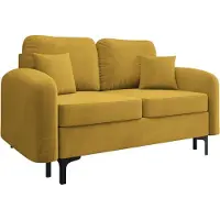 Mirjan 24 Schlafsofa Venice Small, Couch mit Bettkasten und Schlaffunktion, Metallfüße, Kissen mit Reißverschluss, Wohnzimmer Kollektion (Farbe: Manila 33)