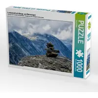 CALVENDO Landschaft mit Berge und Steinstapel 1000 Teile Puzzle quer 640x480mm, Ködder Rico; 7294995