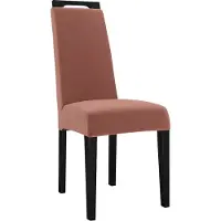Mirjan 24 Polsterstuhl K79, Esszimmerstuhl aus Buchenholz, 59x45x100 cm, Stuhl (Holzfarbe: Schwarz, Stofffarbe: Magic Velvet 2258)