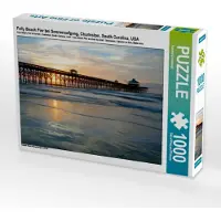 CALVENDO Folly Beach Pier bei Sonnenaufgang, Charleston, South Carolina, USA 1000 Teile Puzzle quer 640x480mm, Grosskopf Rainer; 7322792