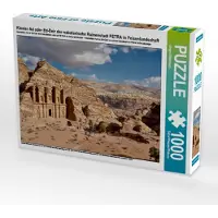 CALVENDO Kloster Ad oder Ed-Deir der nabataeische Ruinenstadt PETRA in Felsenlandschaft 1000 Teile Puzzle quer 640x480mm, Ritterbach Jürgen; 7317616