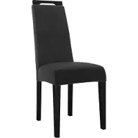 Mirjan 24 Polsterstuhl K79, Esszimmerstuhl aus Buchenholz, 59x45x100 cm, Stuhl (Holzfarbe: Schwarz, Stofffarbe: Magic Velvet 2219)
