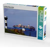 CALVENDO Leuchtturm Elbe, bei Stade 1000 Teile Puzzle quer 640x480mm, Reupert Lothar; 7337474