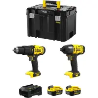 Stanley FatMax Kit SVK215 (SFMCD711 + SFMCF800 + 2 x 4,0 Ah + Ladegerät + TSTAK VI)