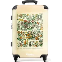 NoBoringSuitcases.com Großer Koffer - Blumen - Rosen - Vintage - Kunst - Kombinationsschloss TSA - Hartschalen Trolley 4 Rollen - 72 liter - Reisekoffer - 66 cmKoffer Mittelgroß 67x43x25 cm, 72L,