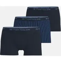 Tom Tailor Hipster , Herren, Gr. 8, Single Jersey, blau (blau, dunkel, streifen), Single Jersey, Obermaterial: 95% Baumwolle, 5% Elasthan, Unterhosen Hipster, Single Jersey Material
