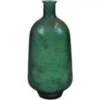 Am Design Dekovase "aus recyceltem, grünem Glas im matten Finish", grün, B:29cm H:59,5cm, Glas, Vasen, Dekovase, schonend hergestellt und einzigartig