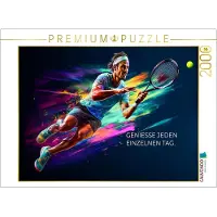 CALVENDO Puzzle. Ein Bild aus dem Kalender "Tennis und Motivation". | 2000 Teile, fertige Größe: 90 x 67 cm | Fotopuzzle für entspannte Stunden