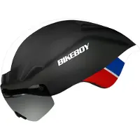 Alle Hersteller Fahrradhelm mit Brille Road Bicycle Sports Safety Racing Riding Cycling Schwarzweiß - matt_ Freie Größe