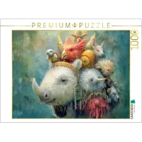 CALVENDO Puzzle – Lustige Tiere | 1000 Teile, fertige Größe: 64 x 48 cm | Fotopuzzle für entspannte Stunden