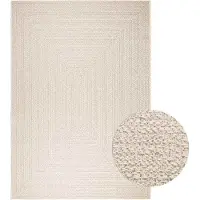 Syfax Teppich ZIZUR Creme 200x290 cm Jute-Optik Indoor und Outdoor