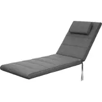 Bjird - Liegenauflage, Auflage Gartenliege 195x60x10 cm - Polsterauflage für Sonnenliege, Auflagen für Deckchair - wasserdicht, doppelseitig - Graphit