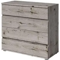 Feldmann-Wohnen Schubladenkommode Togo Kommode 91,5x42x85cm mit Schubladen Farbe wählbar,Wellington Eiche
