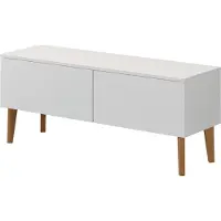 PAWS MÖBEL Moderner skandinavischer TV-Schrank BERGEN 120 2D RTV-Kommode Fernsehschrank TV-Lowboard WEISSE 120x48x37