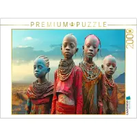 CALVENDO Puzzle: Surrealismus trifft Maasai-Kultur | 2000 Teile, fertige Größe: 90 x 67 cm | Fotopuzzle für entspannte Stunden