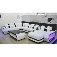 AEA Ecksofa Polster Sitzgarnituren Eckcouch Sofa Couchen Wohnlandschaft + Couchtisch