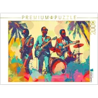 CALVENDO Puzzle mit Musikern im Pop-Art-Stil | 2000 Teile, fertige Größe: 90 x 67 cm | Fotopuzzle für entspannte Stunden