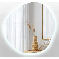 Coloray LED Dekospiegel - Unregelmäßige Form – Badzimmer Wohnzimmer Schlafzimmer - LED- Farbe Kalt (6500K) – 77 cm x 77 cm