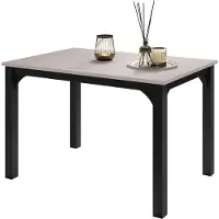 Mirjan 24 Tisch Focus 120, Wohnzimmer Tisch, Beine und Seiten aus Stahl (Farbe: Schwarz / Cashmere)
