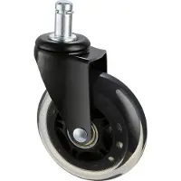 Sweiko Bürostuhl Rollen(5er Set) φ76,2MM Ersatz-Hartbodenrollen aus Polyurethan Schreibtischstuhl Rollen 59kg Tragfähigkeit Drehstuhlrollen Ideal für Bürostühle Gaming-Stühle Drehstühle