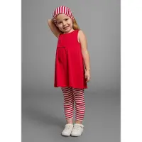 Kidsworld "3tlg. Set: Kleid, Capri und Haarband geringelt" Set, 3, 3 Capri und Haarband maritim geringelt
