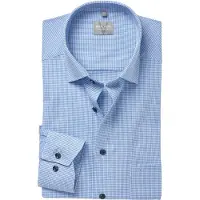 MARVELIS Langarmhemd comfort fit, kariert, New-Kentkragen, bügelfrei