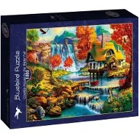 Blue Bird Puzzle Country House by the Water Fall - 1000 Teile