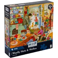 The House of Puzzles Puzzle 1000 Teile Woolly Hats & Wellies Jigsaw