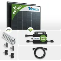 TEPTO 910Wp Balkonkraftwerk Smart mit Hoymiles Mikrowechselrichter - Trapezdachm...