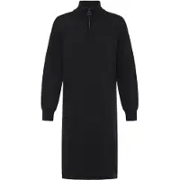 Oxmo Strickkleid "Strickkleid OXFsanva", Damen, Gr. M, N-Gr, schwarz, Obermaterial: 70% Baumwolle CO. 30% Polyester PES., Kleider Strickkleid