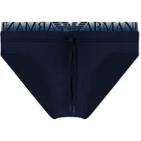 Emporio Armani für Herren. EM000582_AF20432 Slip-Badehose mit Logoband marine (XXL), Strandbekleidung, Polyamid