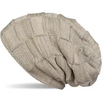 StyleBREAKER Strickmütze "Feinstrick Beanie mit Karo Strick" 1 Stk.