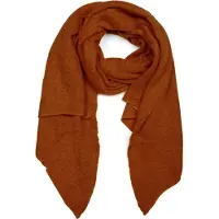 StyleBREAKER XXL-Schal "Asymmetrischer unifarbener Web Schal", Damen, braun (cognac), Obermaterial: 100% Viskose CV., Modisch, Modetücher XXL-Schal