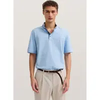 Bugatti Poloshirt , Herren, Gr. 4XL, 320, hellblau, 100% Baumwolle, unifarben, normal, ohne Ausschnitt, Shirts Poloshirt, Modern Fit aus reiner Baumwolle