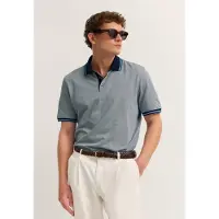 Bugatti Poloshirt , Herren, Gr. XXL, grau (390, marine), 100% Baumwolle, unifarben, normal, ohne Ausschnitt, Shirts Poloshirt, Modern Fit aus reiner Baumwolle