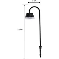 LINDBY LED-Erdspießleuchte Ameline, anthrazit, IP65, 77 cm